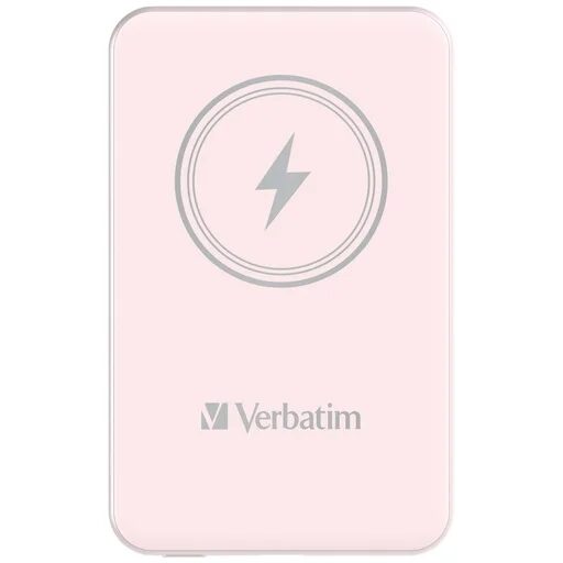 Verbatim Charge 'n' Go Magnetic Wireless Power Bank 10000 mAh Pink