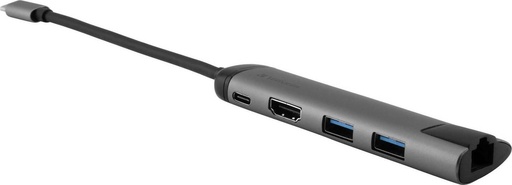 Verbatim USB-C Docking Station με HDMI 4K PD Ethernet Ασημί