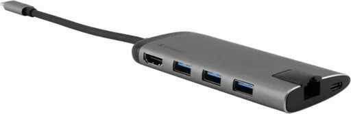 Verbatim USB-C Docking Station με HDMI 4K PD Ethernet Γκρ