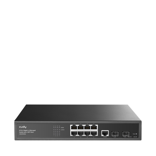 Cudy GS2008S2 – Layer 2 Managed Gigabit Switch με 8x GbE + 2x SFP