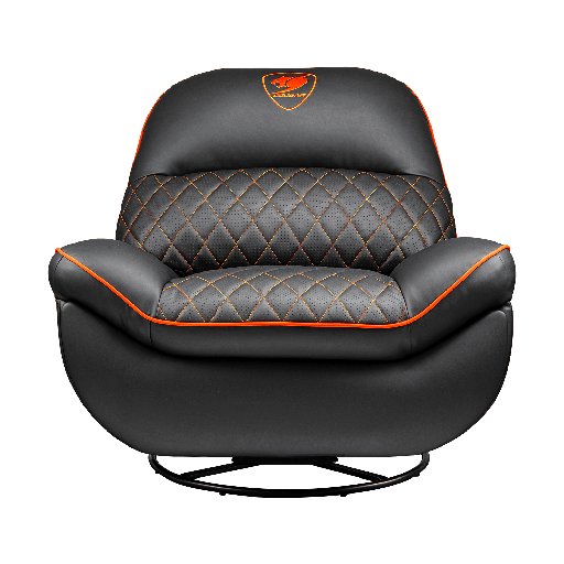 Cougar Overlord Gaming Sofa Recliner Rocker με Swivel Βάση Black/Orange