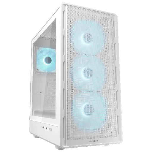 COUGAR Airface Pure Pro RGB Tempered Glass ATX Mid Tower Case White
