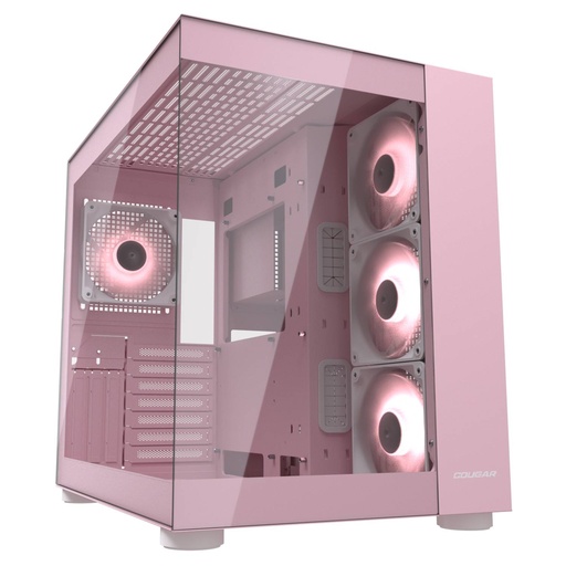 Cougar FV150 RGB Mid Tower Κουτί Υπολογιστή με Tempered Glass και 4x120mm ARGB Fans Ροζ