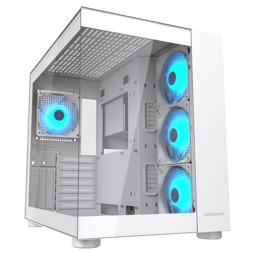 Cougar FV150 RGB Mid Tower Κουτί Υπολογιστή με Tempered Glass και 4x120mm ARGB Fans Λευκό