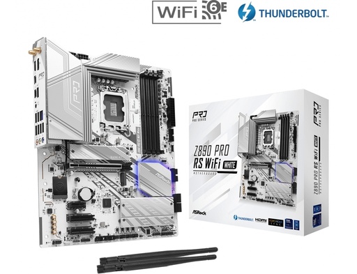ASRock Z890 Pro RS WiFi White Motherboard ATX with Intel 1851 Socket
