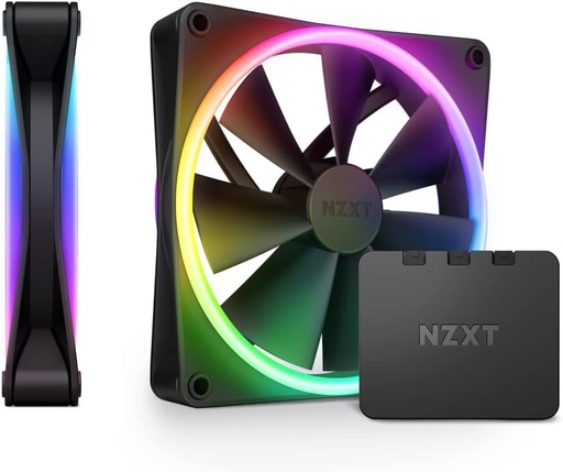 NZXT F140 RGB Duo Twin Pack & RGB Controller Black