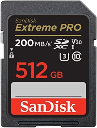 SanDisk Extreme Pro SDXC 512GB Class 10 U3 V30 UHS-I