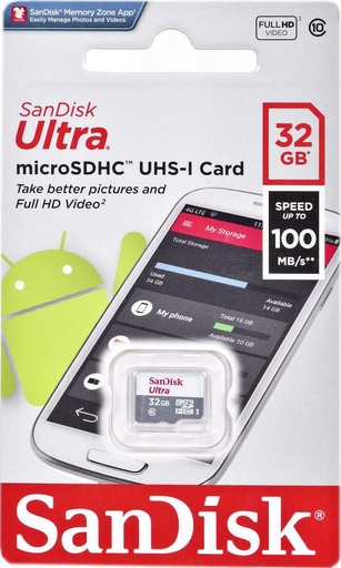 Sandisk Ultra microSDHC 32GB Class 10 U1 UHS-I