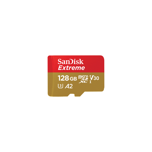 Sandisk Extreme microSDXC 128GB Class 10 U3 V30 A2 UHS-I με αντάπτορα