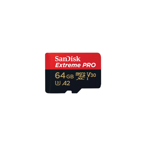 Sandisk Extreme Pro microSDXC 64GB Class 10 U3 V30 A2 UHS-I με αντάπτορα