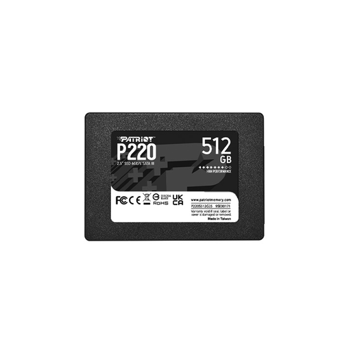 PATRIOT P220, 512GB 2.5"/SATA3 550/500MBs 40K/50K