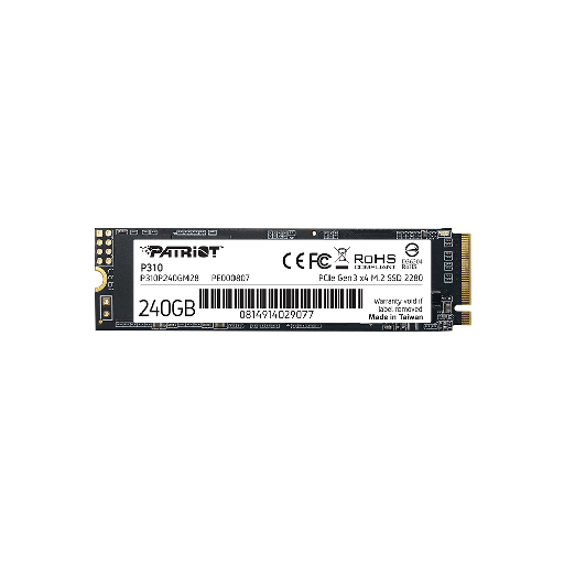 PATRIOT P310, 240GB M2/2280 PCIe3x4/NVMe 2100/1000MBs