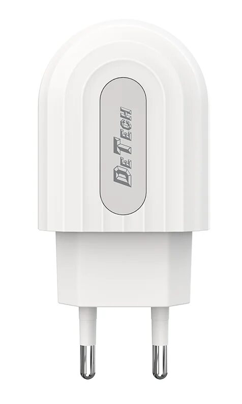 Φορτιστής DeTech 5V/2.4A Λευκός Φορτιστής DeTech 5V/2.4A Λευκός