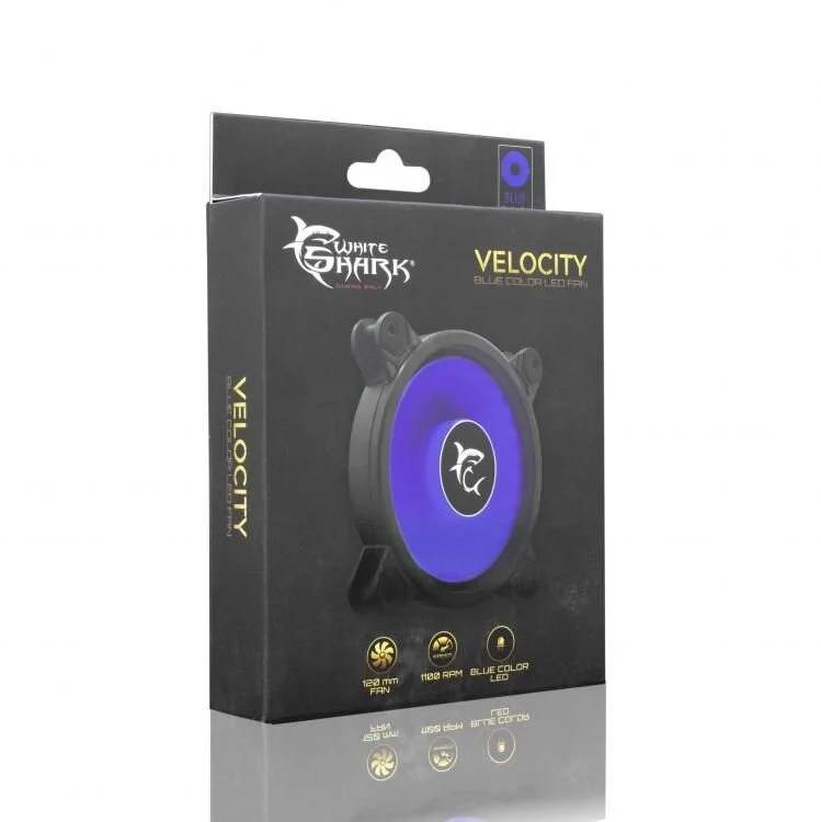 White Shark Fan Velocity 120mm Case Fan 25CFM PWM White Shark Fan Velocity 120mm Case Fan 25CFM PWM