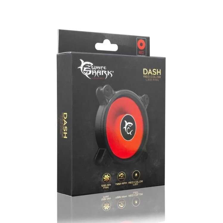 White Shark Fan Dash 120mm Case Fan 25CFM PWM White Shark Fan Dash 120mm Case Fan 25CFM PWM