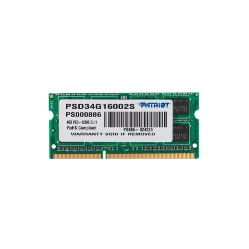 RAM DDR3 Laptop Patriot 4GB 1600MHz