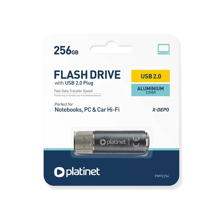 PLATINET USB 2.0 X-DEPO Flash Disk 256GB μαύρο PMFE256 PLATINET USB 2.0 X-DEPO Flash Disk 256GB μαύρο PMFE256