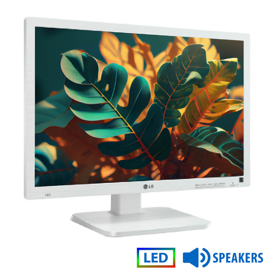 Used (A-) Monitor 22MB65PY LED/LG /22\\"/16800x1050/Wide/White/w/Speakers/Grade A-/D-SUB & DVI-D Used (A-) Monitor 22MB65PY LED/LG /22\\"/16800x1050/Wide/White/w/Speakers/Grade A-/D-SUB & DVI-D