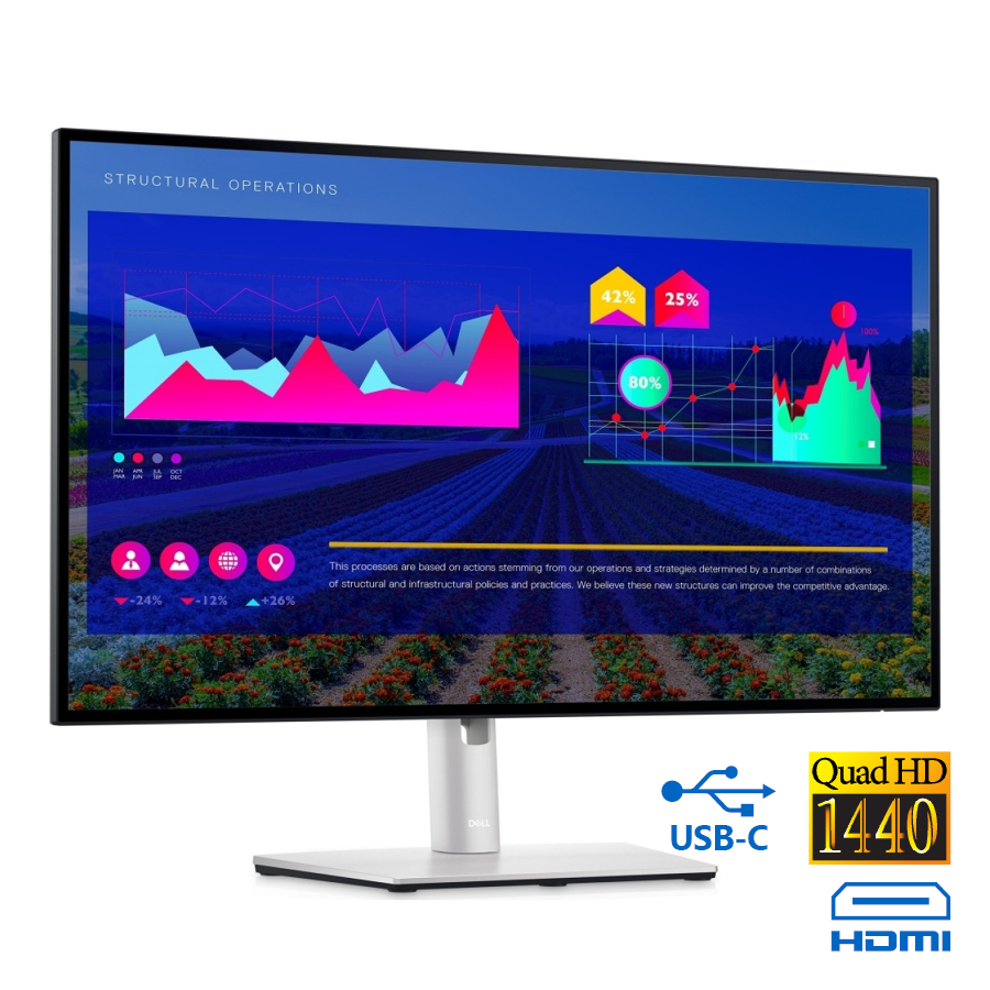 Used Monitor U2722D IPS/Dell/27``QHD/2560x1440/Wide/Silver/Black/DP & HDMI & USB Type-C & USB 3.0 HU Used Monitor U2722D IPS/Dell/27``QHD/2560x1440/Wide/Silver/Black/DP & HDMI & USB Type-C & USB 3.0 HU
