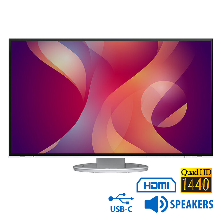 Used Monitor FlexScan EV2795 IPS/Eizo/27``QHD/2560x1440/Wide/White/w/Speakers/DP & HDMI & USB Type-C Used Monitor FlexScan EV2795 IPS/Eizo/27``QHD/2560x1440/Wide/White/w/Speakers/DP & HDMI & USB Type-C