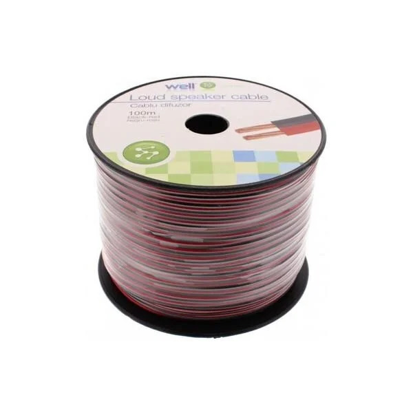 Καλώδιο Ηχείου Well 100m 2x0.35mm2 CCA Μαύρο/κόκκινο LSP-CCA0.35BR-100-WL Καλώδιο Ηχείου Well 100m 2x0.35mm2 CCA Μαύρο/κόκκινο LSP-CCA0.35BR-100-WL