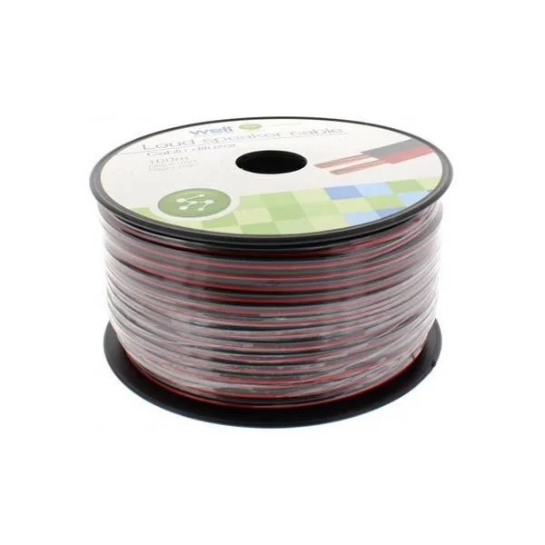 Καλώδιο Ηχείου Well 100m 2x0.50mm2 CCA Μαύρο/κόκκινο LSP-CCA0.50BR-100-WL Καλώδιο Ηχείου Well 100m 2x0.50mm2 CCA Μαύρο/κόκκινο LSP-CCA0.50BR-100-WL
