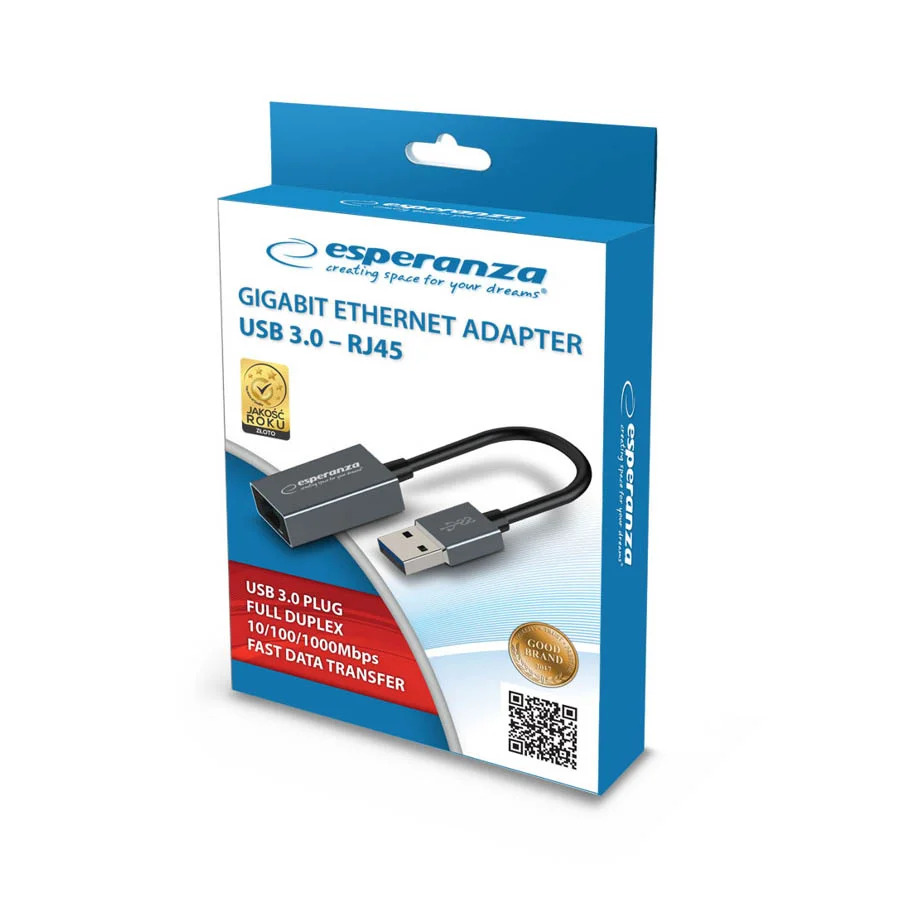 Adaptor USB3.0 to LAN 10/100/1000Mbps ENA101 Adaptor USB3.0 to LAN 10/100/1000Mbps ENA101