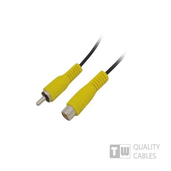 1.5M M/F 1RCA Plug To 1RCA Jack Nickel 1.5M M/F 1RCA Plug To 1RCA Jack Nickel