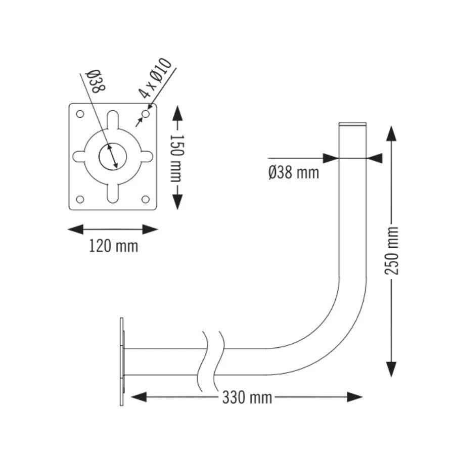 Βάση γωνία τοίχου L-30cm Βάση γωνία τοίχου L-30cm
