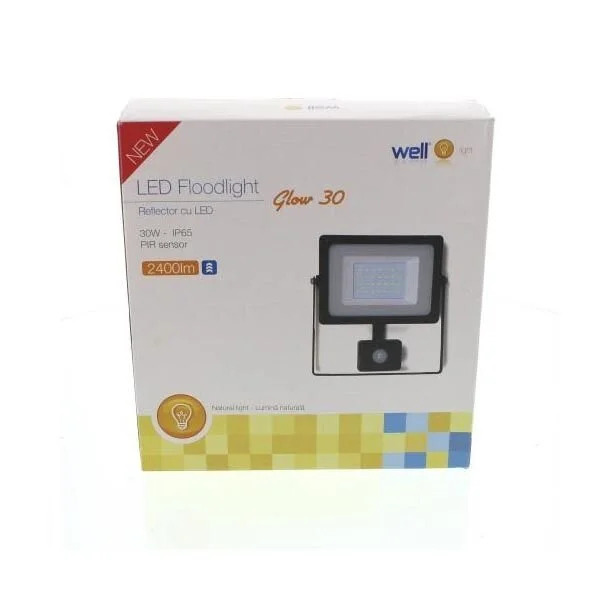 Well Προβολέας LED 30W SMD με αισθητήρα LEDfn-Glow 30PIR-WL Well Προβολέας LED 30W SMD με αισθητήρα LEDfn-Glow 30PIR-WL