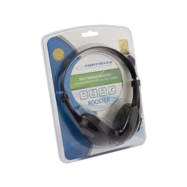 Ακουστικό με μικρόφωνο μαύρο EH158K Ακουστικό με μικρόφωνο μαύρο EH158K