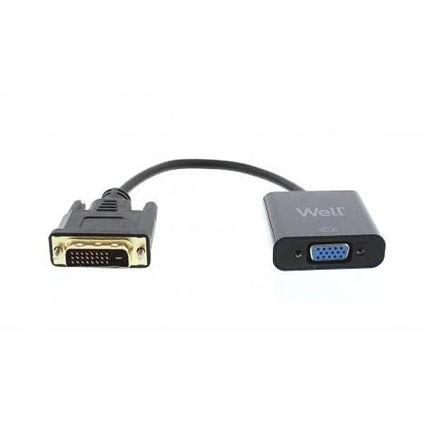 Adaptor cable DVI-D 24+1p M σε VGA F 15cm Well ADAPT-DVIM/VGAF-0.15BK-WL Adaptor cable DVI-D 24+1p M σε VGA F 15cm Well ADAPT-DVIM/VGAF-0.15BK-WL