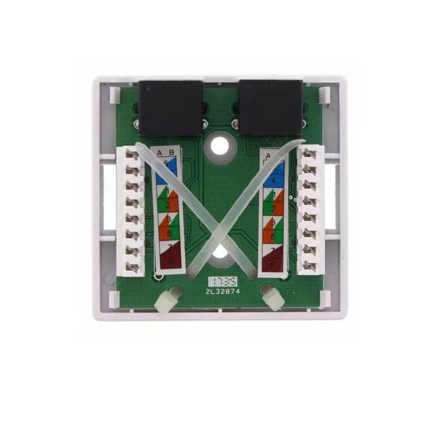 Πρίζα Cat5e 2 Port Well LANBOX-SM-U5X2-WL Πρίζα Cat5e 2 Port Well LANBOX-SM-U5X2-WL