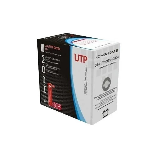 UTP CAT-5 305m Chrome Πολύκλωνο Pull Out Box Well UTP5E-CCA/S-305-CHR UTP CAT-5 305m Chrome Πολύκλωνο Pull Out Box Well UTP5E-CCA/S-305-CHR