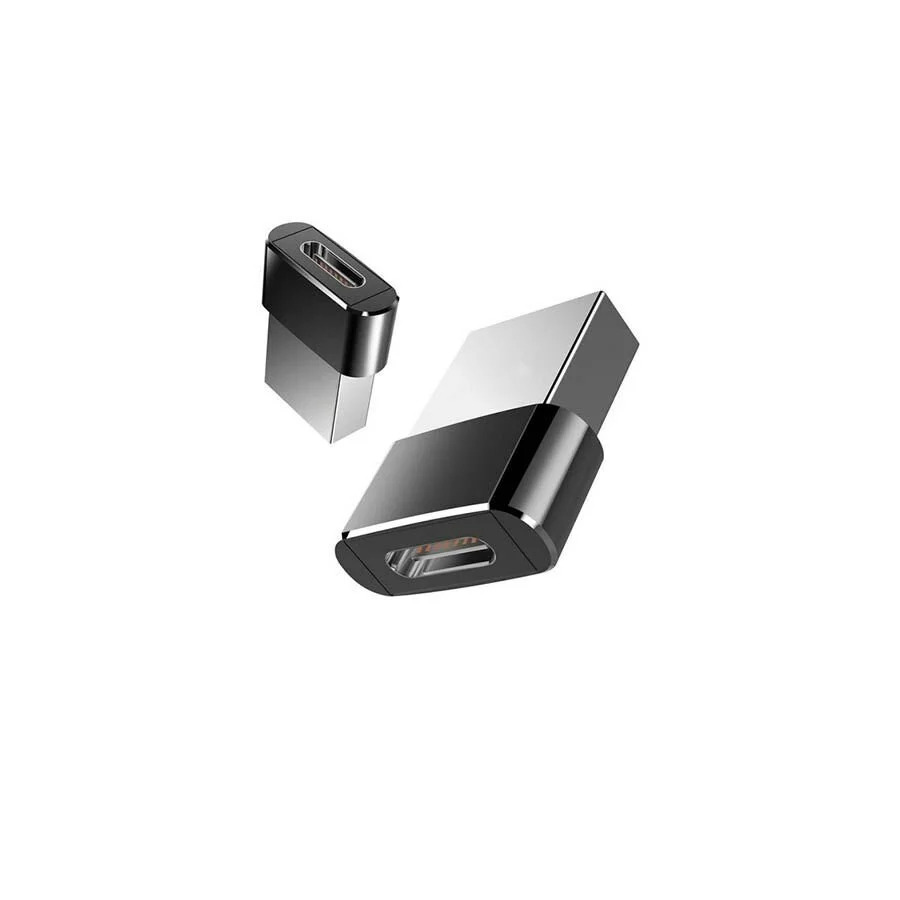 Μετατροπέας TYPE C FEMALE TO USB 2.0 MALE 2.4A BLACK Μετατροπέας TYPE C FEMALE TO USB 2.0 MALE 2.4A BLACK