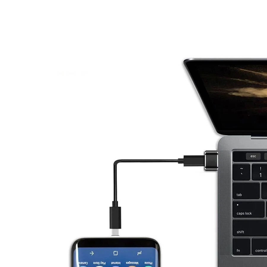 Μετατροπέας TYPE C FEMALE TO USB 2.0 MALE 2.4A BLACK Μετατροπέας TYPE C FEMALE TO USB 2.0 MALE 2.4A BLACK