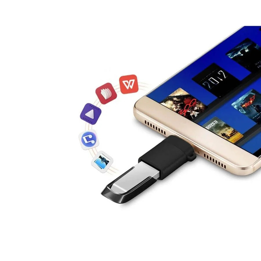 Μετατροπέας LONG TYPE C FEMALE ΣΕ USB 3.0 MALE 2.4A BLACK Μετατροπέας LONG TYPE C FEMALE ΣΕ USB 3.0 MALE 2.4A BLACK