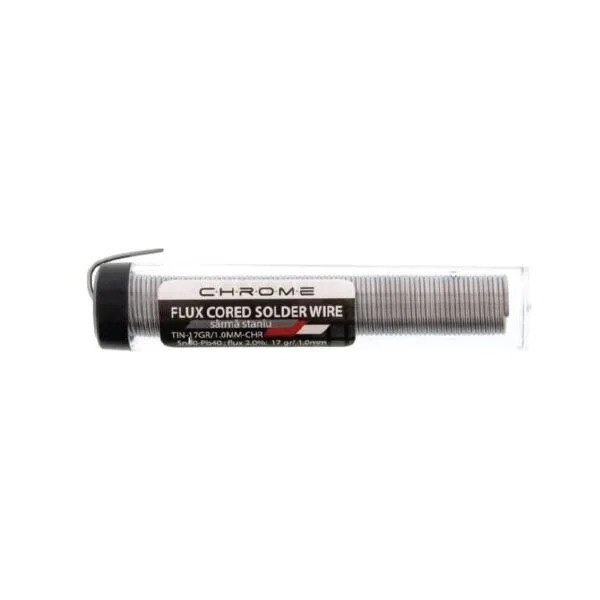 Σύρμα συγκόλλησης σε σωληνάριο 1.0mm Well TIN-17GR/1.0MM-CHR Σύρμα συγκόλλησης σε σωληνάριο 1.0mm Well TIN-17GR/1.0MM-CHR