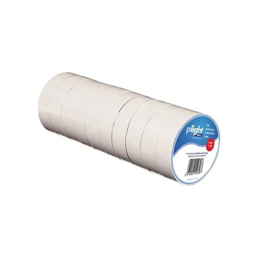 Μονωτική Ταινία Άσπρη 1.9cmx20m συσκ. 10τεμ W1920ΑΣ Μονωτική Ταινία Άσπρη 1.9cmx20m συσκ. 10τεμ W1920ΑΣ