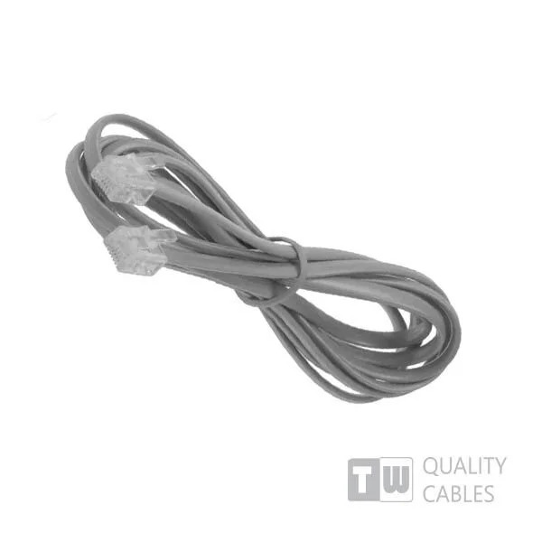 Καλώδιο 1,20M Γκρι σύνδεσης Rj11 6p4c Καλώδιο 1,20M Γκρι σύνδεσης Rj11 6p4c