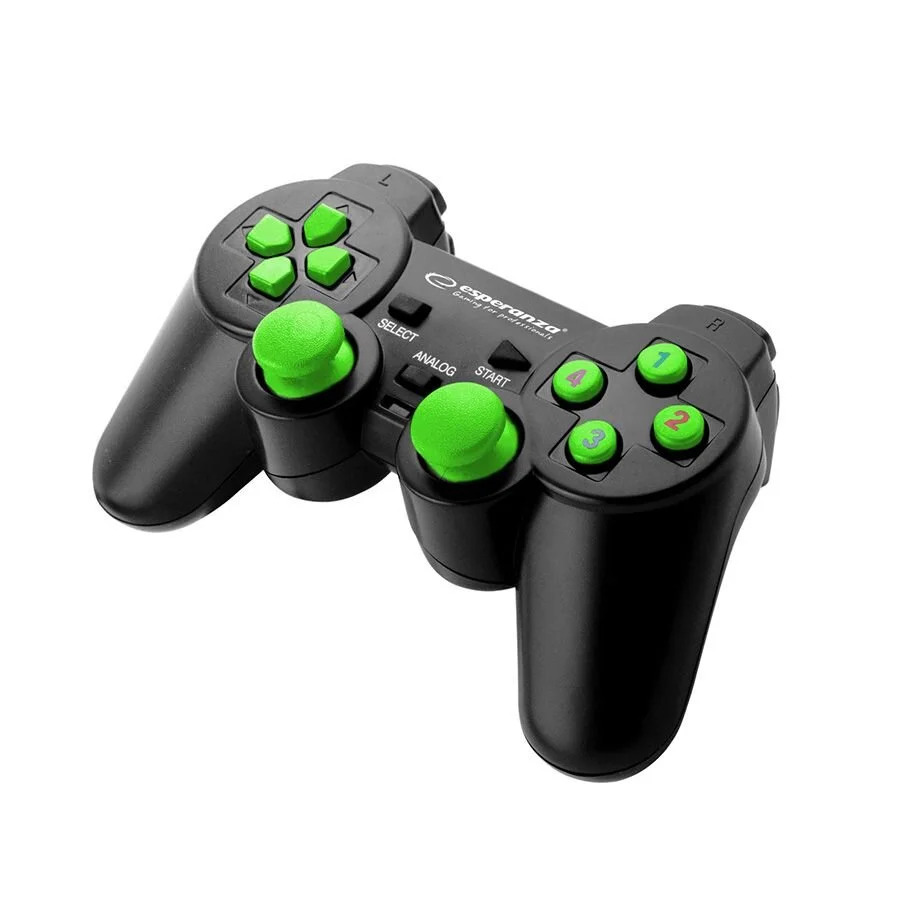 Gamepad EGG102G PC USB WARRIOR BLACK/GREEN Gamepad EGG102G PC USB WARRIOR BLACK/GREEN