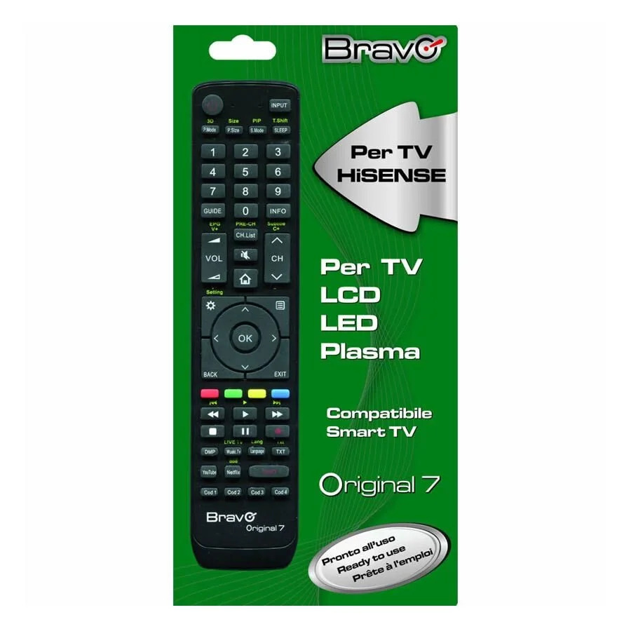 ORIGINAL 7 Συμβατό Τηλεχειριστήριο Hi-Sense ORIGINAL 7 Συμβατό Τηλεχειριστήριο Hi-Sense
