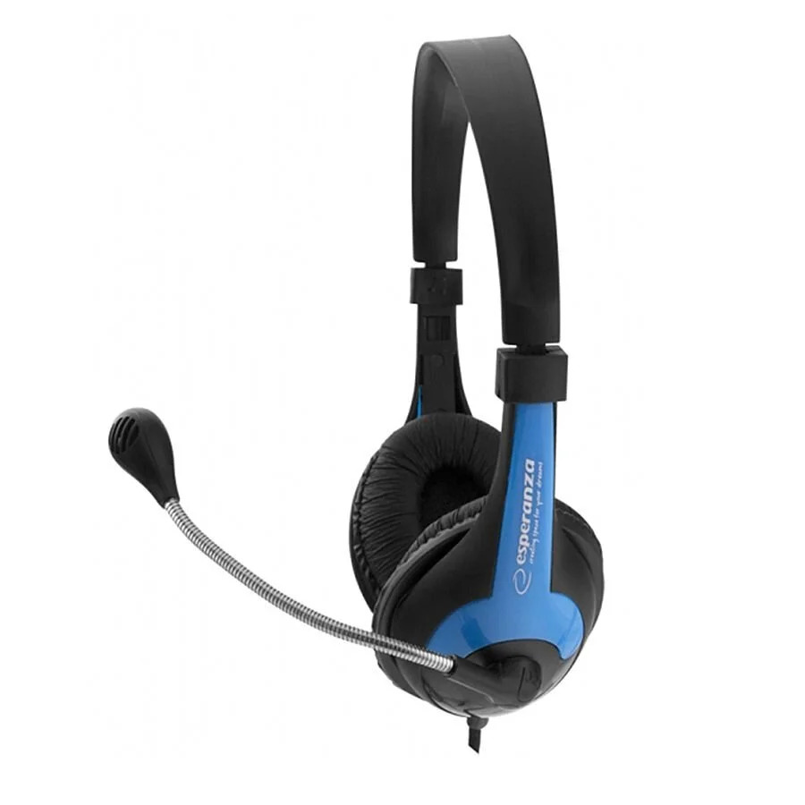 Ακουστικό με μικρόφωνο μπλε EH158B Ακουστικό με μικρόφωνο μπλε EH158B