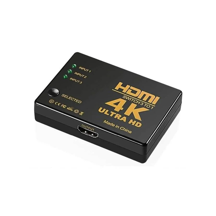 Hdmi Switch 3 In 1 Out 4K Ultra HD w/Remote Control SWHDMI4k Hdmi Switch 3 In 1 Out 4K Ultra HD w/Remote Control SWHDMI4k