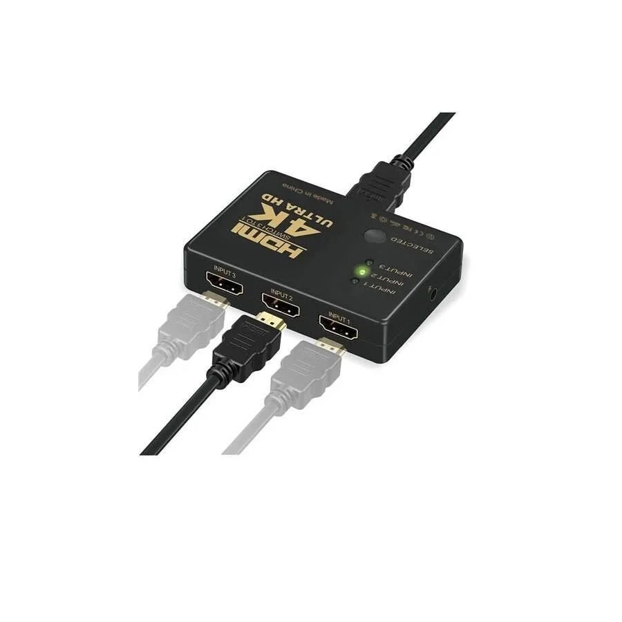 Hdmi Switch 3 In 1 Out 4K Ultra HD w/Remote Control SWHDMI4k Hdmi Switch 3 In 1 Out 4K Ultra HD w/Remote Control SWHDMI4k