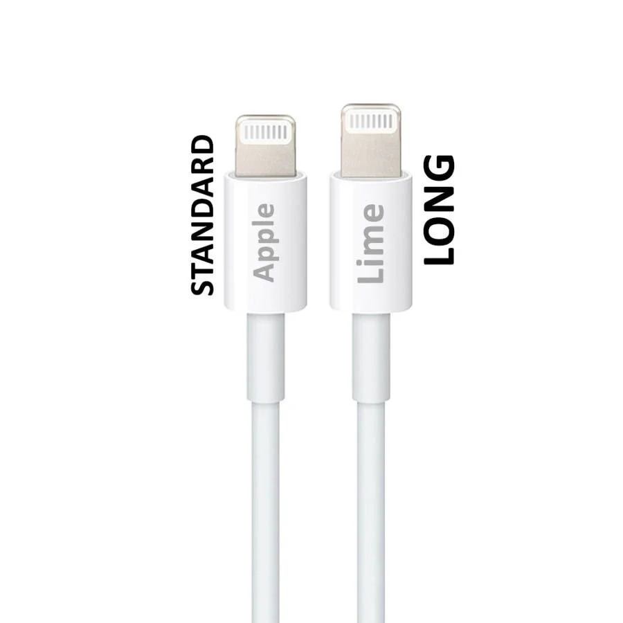Καλώδιο Lightning Long USB 2.4A Φόρτισης - Data 1m Λευκό LULO1 Lime Καλώδιο Lightning Long USB 2.4A Φόρτισης - Data 1m Λευκό LULO1 Lime