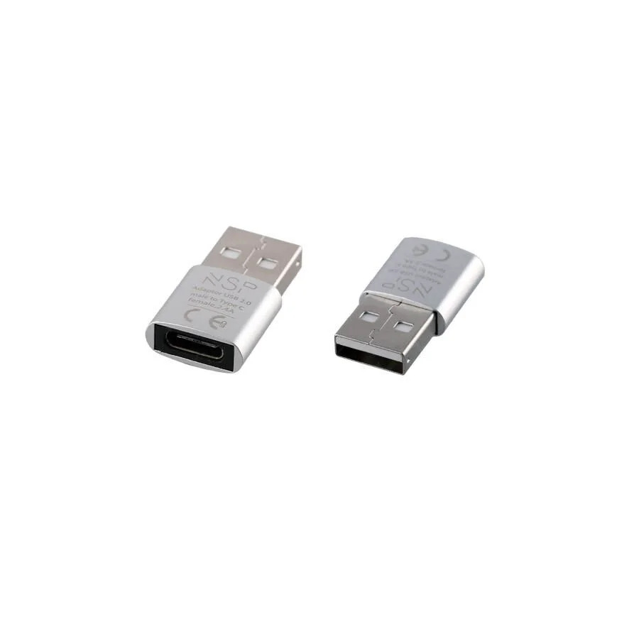 Μετατροπέας TYPE C FEMALE TO USB 2.0 MALE 2.4A WHITE NSP Μετατροπέας TYPE C FEMALE TO USB 2.0 MALE 2.4A WHITE NSP