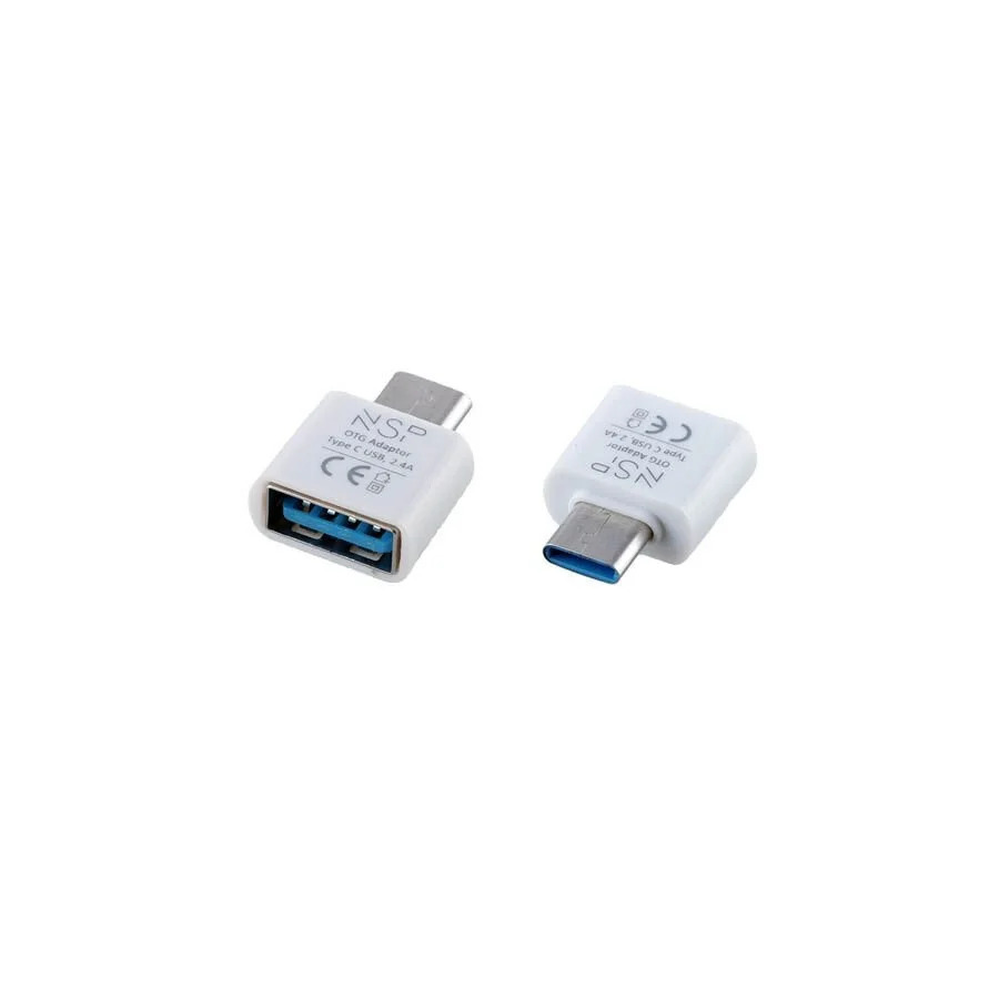Μετατροπέας USB 3.0 OTG 2.4A FEMALE ΣΕ TYPE C MALE WHITE NSP Μετατροπέας USB 3.0 OTG 2.4A FEMALE ΣΕ TYPE C MALE WHITE NSP