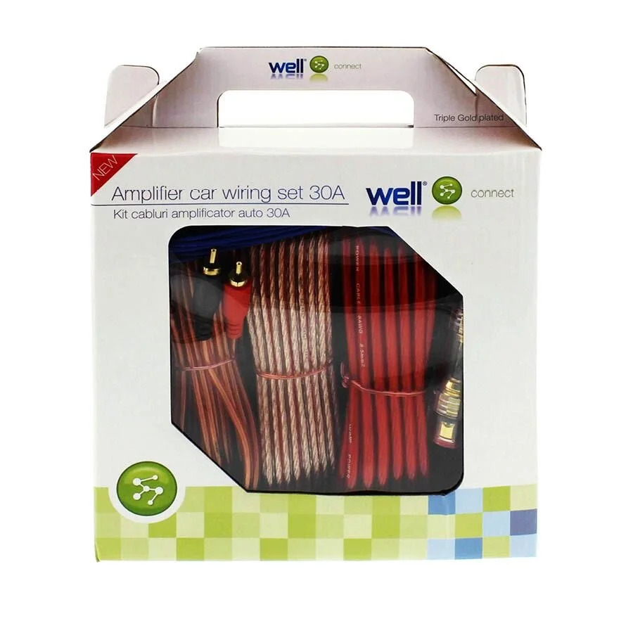 Σετ καλωδίων ενισχυτή αυτοκινήτου 30A CAR-AMPKIT-30-WL Σετ καλωδίων ενισχυτή αυτοκινήτου 30A CAR-AMPKIT-30-WL