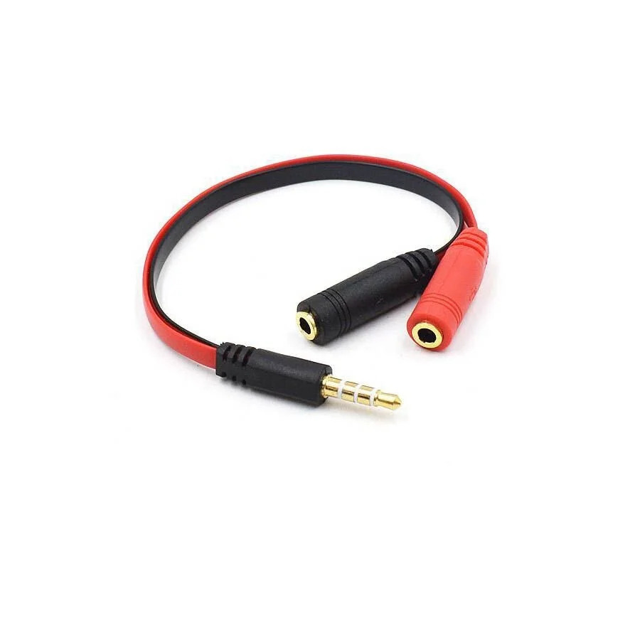Headset Adapter 3.5mm 4-pin Stereo Splitter Audio (M) to Mic & Headset Jack (F) Headset Adapter 3.5mm 4-pin Stereo Splitter Audio (M) to Mic & Headset Jack (F)